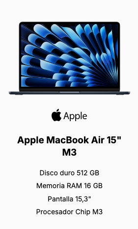 apple mackbook air 15"